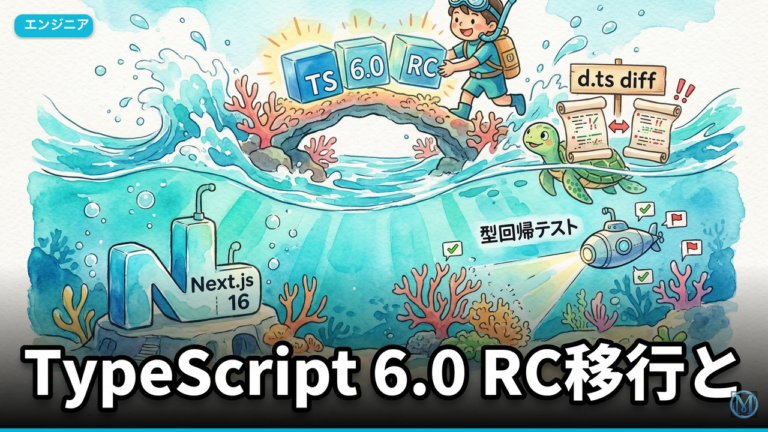 TypeScript 6.0 RC移行とd.ts差分・Next.js16回帰CI