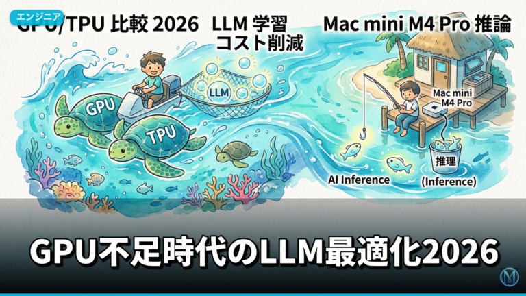 GPU不足時代のLLM最適化2026｜TPU・NVIDIA・Mac mini比較