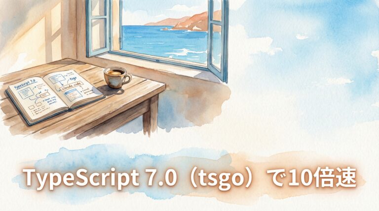 TypeScript 7.0（tsgo）で10倍速！Claude Codeと作る次世代開発環境